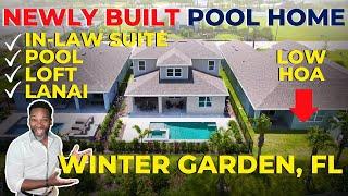 Affordable New Construction Pool Home for sale with IN-LAW SUITE in Winter Garden, Florida