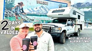 2 days in Valdez, Alaska- TRUCK CAMPING Alaskan Coastal Town-Lots of Wildlife!