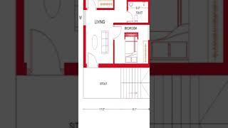 20'x 26'8 FEET#Shorts#home plan#house design# home#WEST FACE#