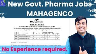 New Govt. Pharma Jobs MAHAGENCO as Hospital Administrator 2025 | Pharmacy Vacancy 2025 | Jobs Update