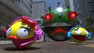 ROBOT PACMAN VS OMICRON ROBOT PACMAN | THE ATTACK CONTINUES!!!