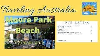 What is Moore Park Beach caravan park like?