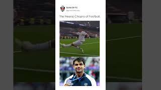 Every Original has its copy. #NeerajChopra #raulasencio  #football #gold