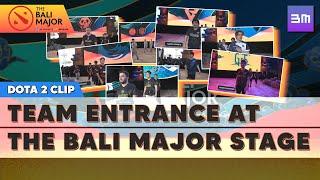 Team Entrance at The Bali Major 2023 Stage, Bonus Talent Intro