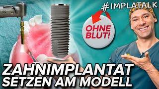 Implantat setzen am Modell - Komplette Implantat OP ohne Blut / Doc Helka erklärt alle Schritte