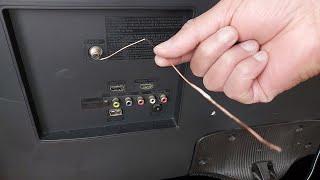 Insert a piece of copper wire into your TV and tune in to channels anywhere in the world - antenna