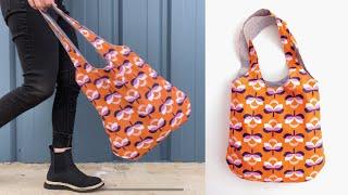 DIY REVERSIBLE BAG + FREE PATTERN • BOHO BAG • Beginner