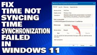 How To Fix Time Not Syncing Time Synchronization Failed in Windows 11