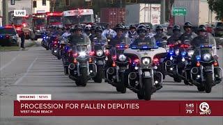 Procession for fallen Palm Beach County deputies