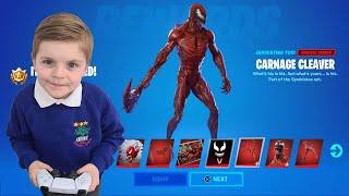 After School My 8 Year Old Kid Buying And Unlocking EVERYTHING in The Fortnite Season 8 Battlepass