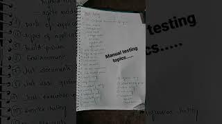 #manual testing topics #manual testing # manual testing classes