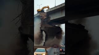 Bridge Collapse during Work #bridgedemolition #shorts #trending #viralvideo