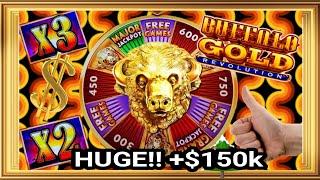 ️Check out my HUGE JACKPOTS $450/ $600 Bet in Buffalo Gold Revolution Slot