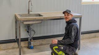 Building a Utility Sink in Concrete and steel