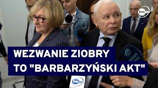 Kaczyński oburzony wezwaniem Zbigniewa Ziobry na przesłuchanie przed komisją śledczą ds. Pegasusa