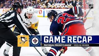 Penguins @ Jets 2/10 | NHL Highlights 2024