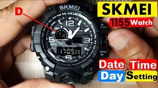 Skmei Sports Watch Time Setting | How to Set Date and Time in SKMEI Watch | 1155 skmei #skmeiwatch