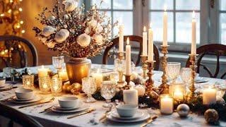 Cozy Winter Table Decor: Transition from Christmas to Warm & Elegant Style.