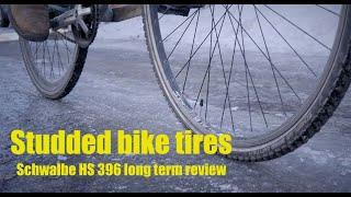 Transform your winter bike riding with studded tires! Review of the Schwalbe HS396 tire.