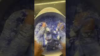 Dyed chalk on foamy water  #gymchalkasmr #oddlysatisfying #unplainjaneasmr