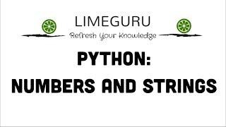Python Data Types - Numbers And Strings | Python Tutorial For Beginners