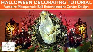 Halloween Decorating Tutorial: Vampire Masquerade Ball TV Center Design | Decorate with me!