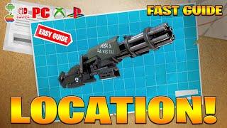 Where to find ALL Minigun Location in Fortnite! (How to Get Minigun Maps Location)