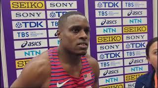 Christian Coleman Refuses to talk to media at 2024 World Indoors with LetsRun.com present