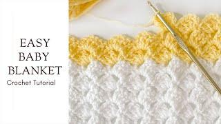 Easy Beginner Crochet Baby Blanket Video Tutorial