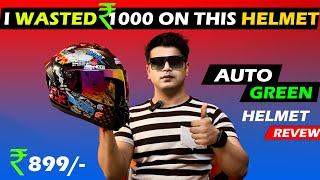 I Wasted ₹1000 on This HelmetAuto Green Speed Helmet Review| Helmet Under 1000 | Don't Waste Money!