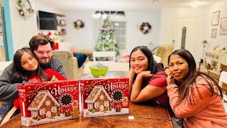 Gingerbread House Decoration - Daddy & Michelle VS Mommy & Amber