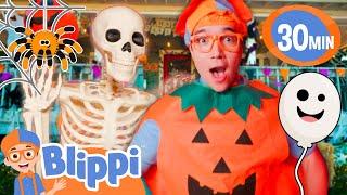 Blippi Plays Halloween Games! | 30 Mins of Blippi! | Healthy Habits for kids