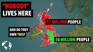 Why So Few People Live In Scotland, Wales, Northern Ireland or Southwest England