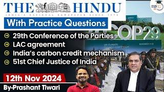 The Hindu Newspaper Analysis | 12 Nov 2024 | Current Affairs Today | Daily Current Affairs | StudyIQ