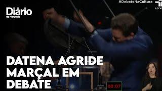 Datena agride Pablo Marçal ao vivo durante debate eleitoral em São Paulo