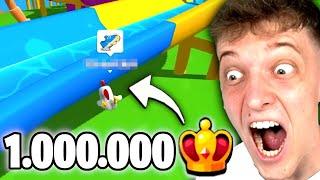 So spielt PLATZ 1 GLOBAL mit 1.000.000 KRONEN!  in Stumble Guys!