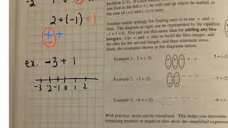 How to add integers using a number line or positive/negative tiles