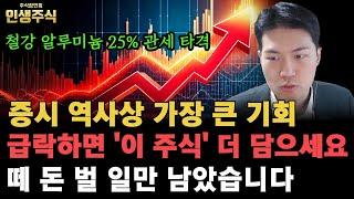 철강 알루미늄 25% 관세 타격으로 급락하면 '이 주식' 더 담으세요, 증시 역사상 가장 큰 기회로 떼돈 벌 일만 남았습니다 [인생주식]