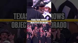 Deion Sanders was LIVID after Texas Tech fans threw objects at Colorado's sideline 