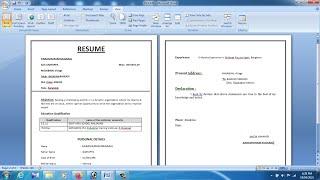 ಮೈಕ್ರೋಸಾಫ್ಟ್ ವರ್ಡ್ ನಲ್ಲಿ RESUME (ಬಯೋಡೇಟಾ) ಮಾಡುವುದು ಹೇಗೆ | How to make Bio-data on Ms Word in Kannada