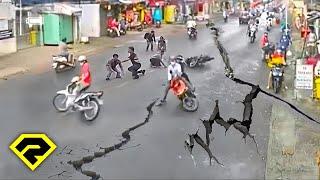 JALANAN TERBELAH!! Ini Detik-Detik GEMPA TERBESAR Yang Terekam Kamera!!