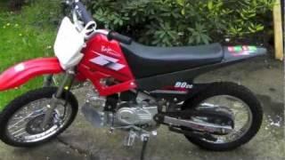 Baja 90cc Dirt Bike Runner Cold Start Up & Walkaround