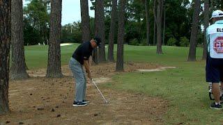 Ernie Els’ incredible par save around a tree at the SAS Championship