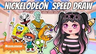 Drawing Retro Nickelodeon Cartoons in Roblox Speed Draw!