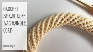 Crochet Spiral Rope, Bag Handle, Cord