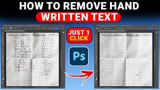 How to remove handwritten text from column page in Photoshop 2024