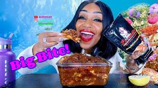 Deshelled Seafood Boil Mukbang; Update and Motivation| by Bloveslife