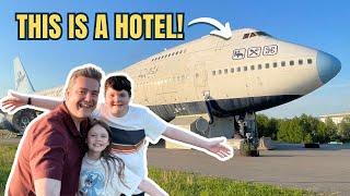 We stay in a Jumbo Jet Hotel! - WORLD'S COOLEST HOTEL