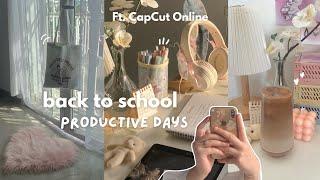 Back to school vlog  clean with me, how I edit, baking, getting back on track, ft. CapCut Online