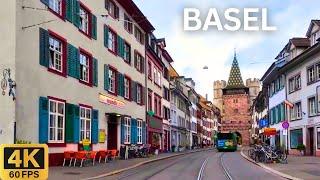 Exploring Basel: 4K City Driving Tour 2024  Switzerland's Beauty